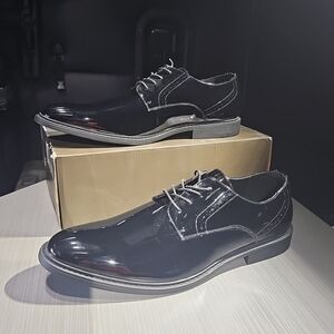 Mofri Siebenny 22KB25-3 Men's Black Shiney Tuxedo Dress Shoes Size 15 NEW‎
